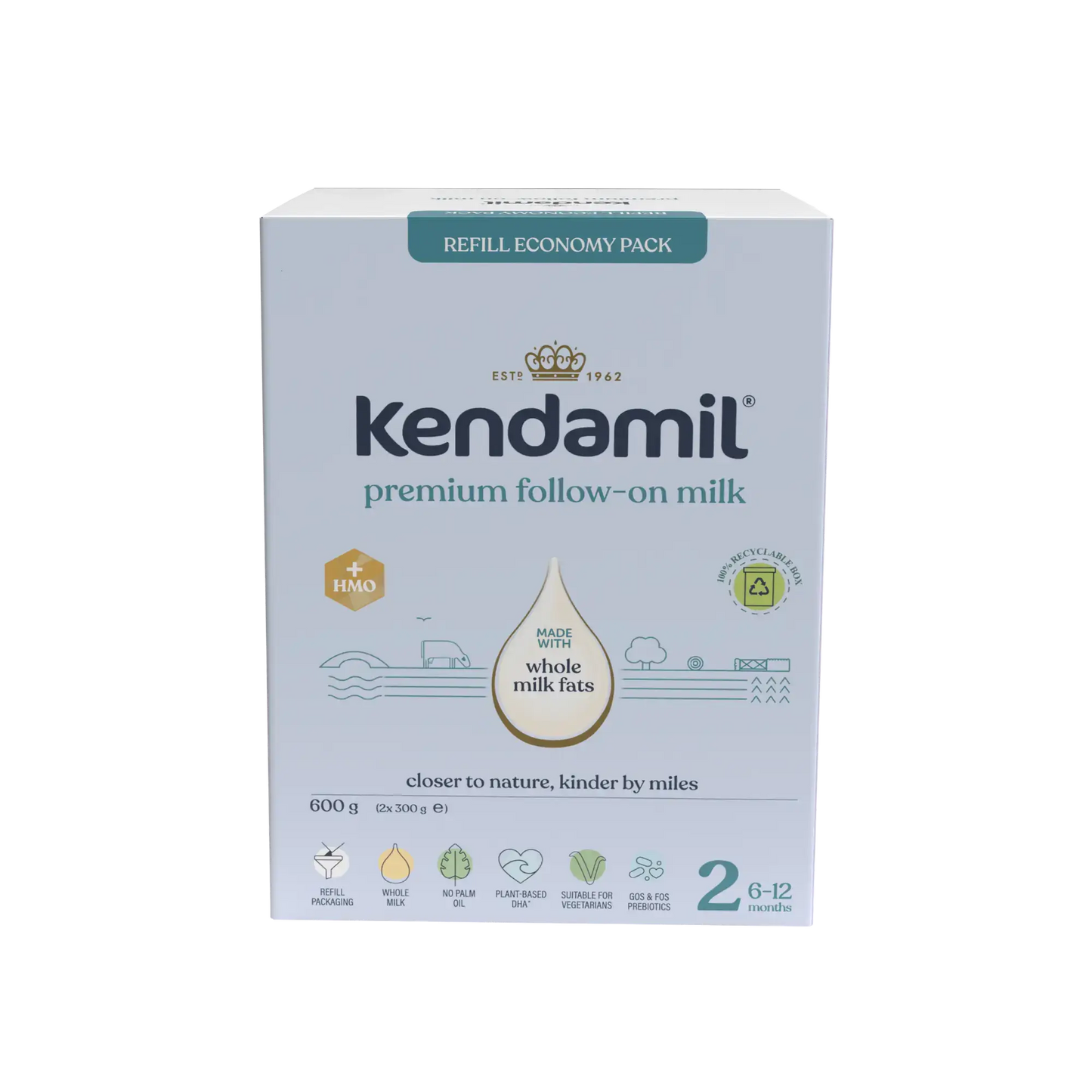 Kendamil Premium Stage 2 - Cow Milk Formula 600g