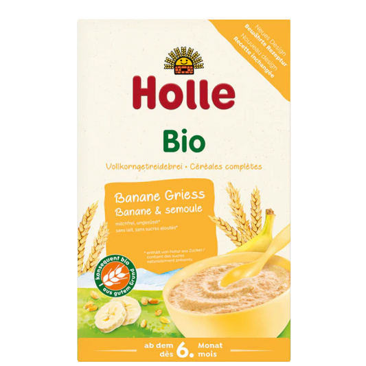 Holle Organic Fruit Porridge Banana-Semolina 250 G - 3 Pack - Emmbaby Canada